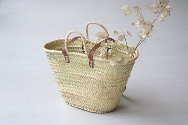 Straw Tote Bag, Strap Reusable Grocery Bag, Woven Bag - Image 5