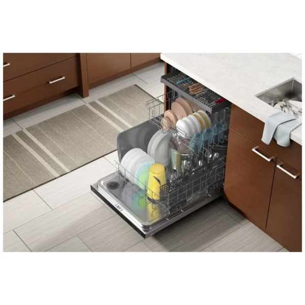 Whirlpool WDTA50SAKZ Dishwasher, 24 inch Exterior Width, 47 dB Decibel Level, Fully Integrated, Stainless Steel (Interior), 5 Wash Cycles, 13 Capacity (Place Settings), Stainless Steel colour - Image 7