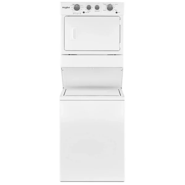 Whirlpool YWET4027HW 27 1/4 inch Width Washer & Dryer Set, Contains Agitator, White colour - Image 2