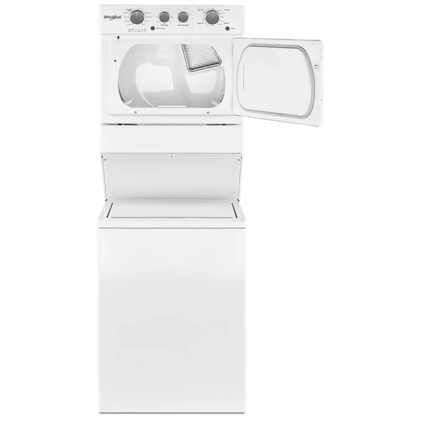 Whirlpool YWET4027HW 27 1/4 inch Width Washer & Dryer Set, Contains Agitator, White colour - Image 4