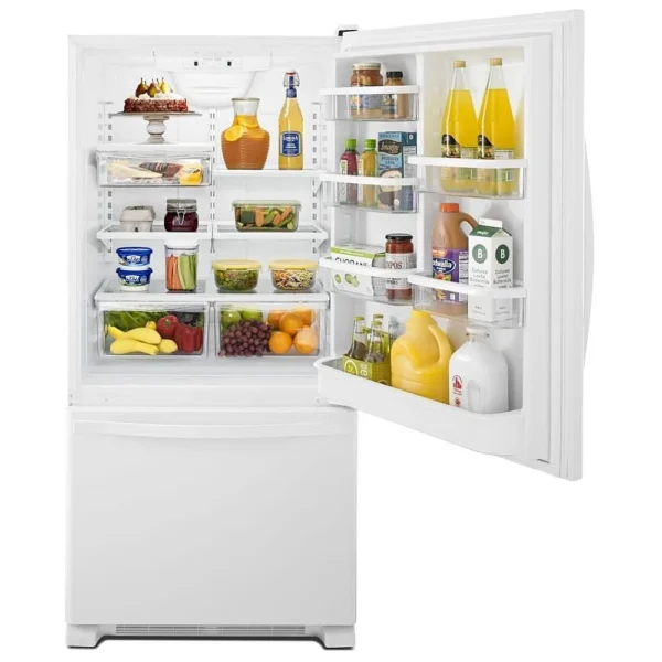 Whirlpool WRB329DFBW Bottom Freezer Refrigerator, 30 inch Width, ENERGY STAR Certified, 18.5 cu. ft. Capacity, White colour - Image 3