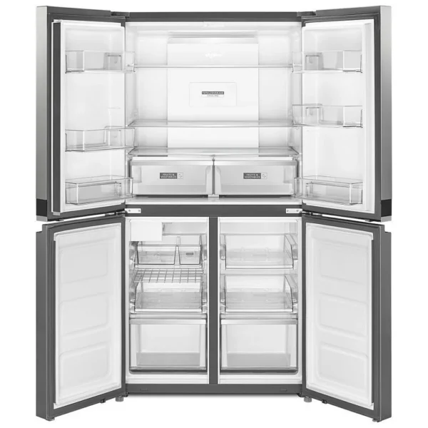 Whirlpool WRQA59CNKZ French Door Refrigerator, 36 inch Width, ENERGY STAR Certified, Counter Depth, 19.4 cu. ft. Capacity, Metallic Steel colour - Image 4