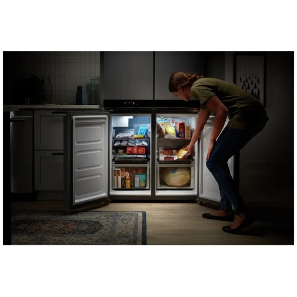 Whirlpool WRQA59CNKZ French Door Refrigerator, 36 inch Width, ENERGY STAR Certified, Counter Depth, 19.4 cu. ft. Capacity, Metallic Steel colour - Image 2