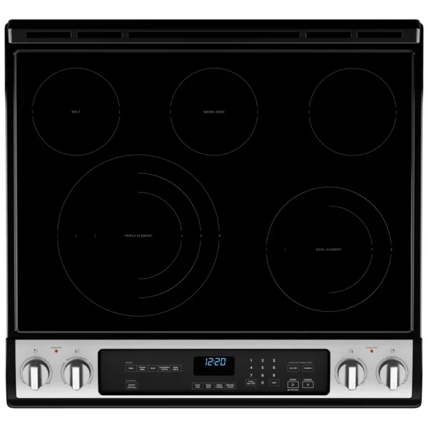 Whirlpool YWEE745H0LZ Electric Range, 30 inch Exterior Width, Self Clean, Convection, 5 Burners, 6.4 cu. ft. Capacity, Storage Drawer, Air Fry, 1 Ovens, Stainless Steel colour - Image 6