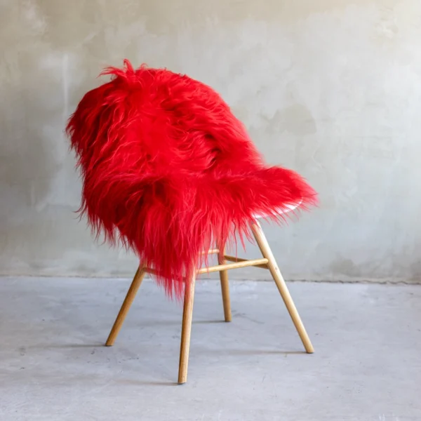 Icelandic Sheepskin Dyed |  Color Red